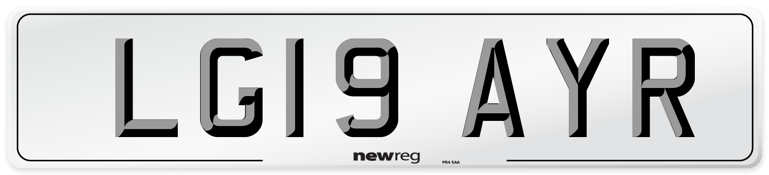 LG19 AYR Number Plate from New Reg